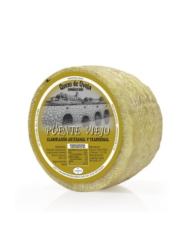 Queso semicurado artesano mediano de oveja Puente Viejo