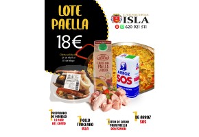 Lote preparado para paella