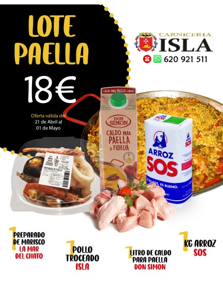 Lote preparado para paella